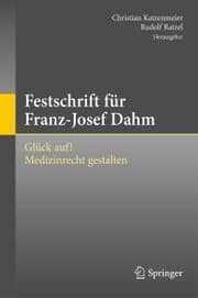 Cover von Festschrift für Franz-Josef Dahm