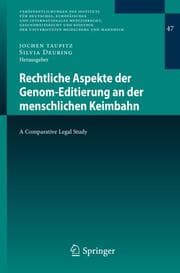 Cover von Rechtliche Aspekte der Genom-Editierung an der menschlichen Keimbahn