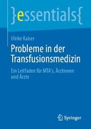 Cover von Probleme in der Transfusionsmedizin