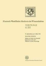 Cover von Haben wir heute vier deutsche Literaturen oder eine? Plädoyer in einer Streitfrage