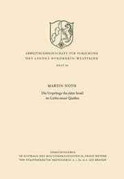Cover von Die Ursprünge des alten Israel im Lichte neuer Quellen