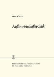 Cover von Außenwirtschaftspolitik