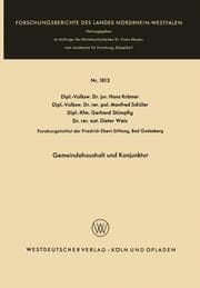 Cover von Gemeindehaushalt und Konjunktur