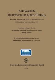 Cover von Aufgaben Deutscher Forschung