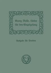 Cover von Lieder für den Einzelgesang