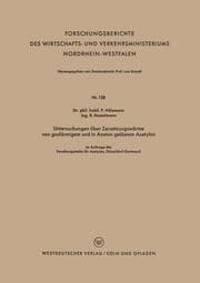 Cover von Untersuchungen über Zersetzungswärme von gasförmigem und in Azeton gelöstem Azetylen