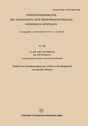 Cover von Verlauf von Azetylenexplosionen in Rohren bei Gegenwart von porösen Massen