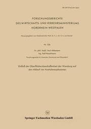 Cover von Einfluß der Oberflächenbeschaffenheit der Wandung auf den Ablauf von Azetylenexplosionen