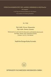 Cover von Implizite Runge-Kutta-Formeln