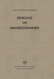 Cover von Senkung der Handelsspannen