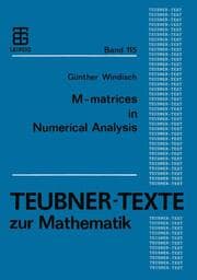 Cover von M-matrices in Numerical Analysis