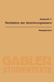 Cover von Wertpapierrecht