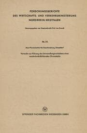 Cover von Versuche zur Klärung des Umwandlungsverhaltens eines sonderkarbidbildenden Chromstahls