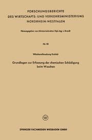 Cover von Grundlagen zur Erfassung der chemischen Schädigung beim Waschen