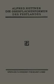 Cover von Die Oberflächenformen des Festlandes