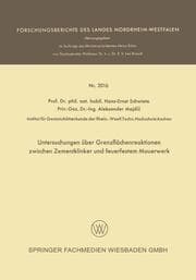 Cover von Untersuchungen über Grenzflächenreaktionen zwischen Zementklinker und feuerfestem Mauerwerk