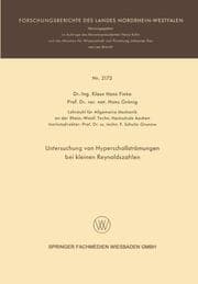 Cover von Untersuchung von Hyperschallströmungen bei kleinen Reynoldszahlen