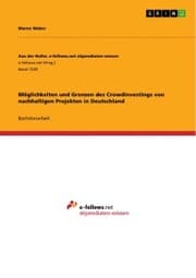 Cover von Möglichkeiten und Grenzen des Crowdinvestings von nachhaltigen Projekten in Deutschland