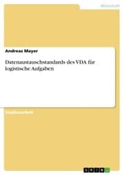 Cover von Datenaustauschstandards des VDA für logistische Aufgaben