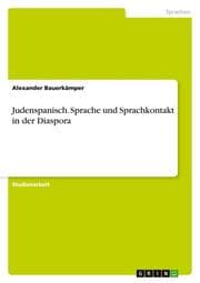 Cover von Judenspanisch. Sprache und Sprachkontakt in der Diaspora