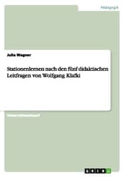 Cover von Stationenlernen nach den fünf didaktischen Leitfragen von Wolfgang Klafki