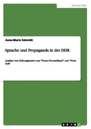 Cover von Sprache und Propaganda in der DDR