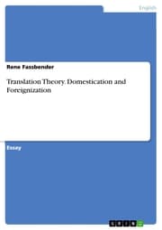 Cover von Translation Theory. Domestication and Foreignization