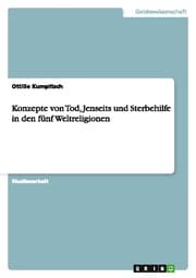 Cover von Konzepte von Tod, Jenseits und Sterbehilfe in den fünf Weltreligionen