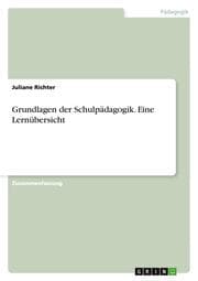 Cover von Grundlagen der Schulpädagogik. Eine Lernübersicht