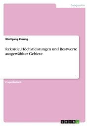 Cover von Rekorde, Höchstleistungen und Bestwerte ausgewählter Gebiete
