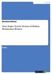 Cover von New Negro Novels. Fiction of Harlem Renaissance Writers