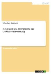 Cover von Methoden und Instrumente der Lieferantenbewertung