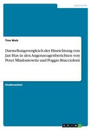 Cover von Darstellungsvergleich der Hinrichtung von Jan Hus in den Augenzeugenberichten von Peter Mladoniowitz und Poggio Braccioloni