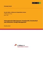 Cover von Internationales Management. Komplexität, Unsicherheit und effizientes Change Management