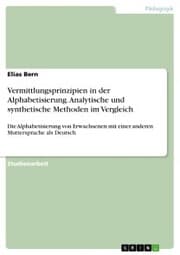 Cover von Vermittlungsprinzipien in der Alphabetisierung. Analytische und synthetische Methoden im Vergleich