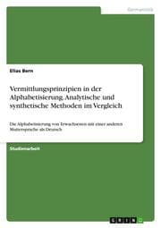 Cover von Vermittlungsprinzipien in der Alphabetisierung. Analytische und synthetische Methoden im Vergleich