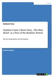 Cover von Stephen Crane's Short Story The Blue Hotel as a Text of the Realistic Period