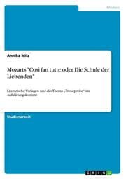 Cover von Mozarts 'Così fan tutte oder Die Schule der Liebenden'