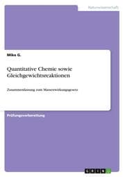 Cover von Quantitative Chemie sowie Gleichgewichtsreaktionen
