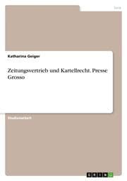 Cover von Zeitungsvertrieb und Kartellrecht. Presse Grosso