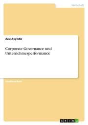 Cover von Corporate Governance und Unternehmesperformance