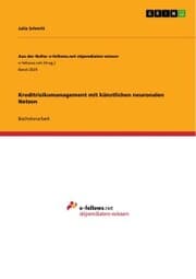 Cover von Kreditrisikomanagement mit künstlichen neuronalen Netzen