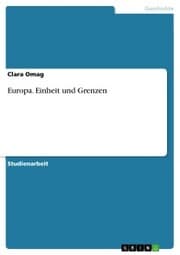 Cover von Europa. Einheit und Grenzen