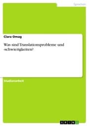 Cover von Was sind Translationsprobleme und -schwierigkeiten?