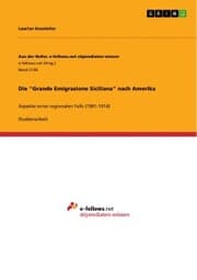 Cover von Die 'Grande Emigrazione Siciliana' nach Amerika