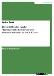 Cover von Bertholt Brechts Parabel 'Freundschaftsdienste' für den Deutschunterricht in der 4. Klasse
