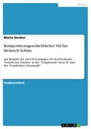 Cover von Kompositionsgeschichtlicher Stil bei Heinrich Schütz
