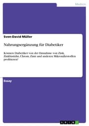 Cover von Nahrungsergänzung für Diabetiker