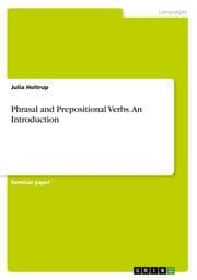 Cover von Phrasal and Prepositional Verbs. An Introduction
