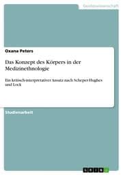 Cover von Das Konzept des Körpers in der Medizinethnologie